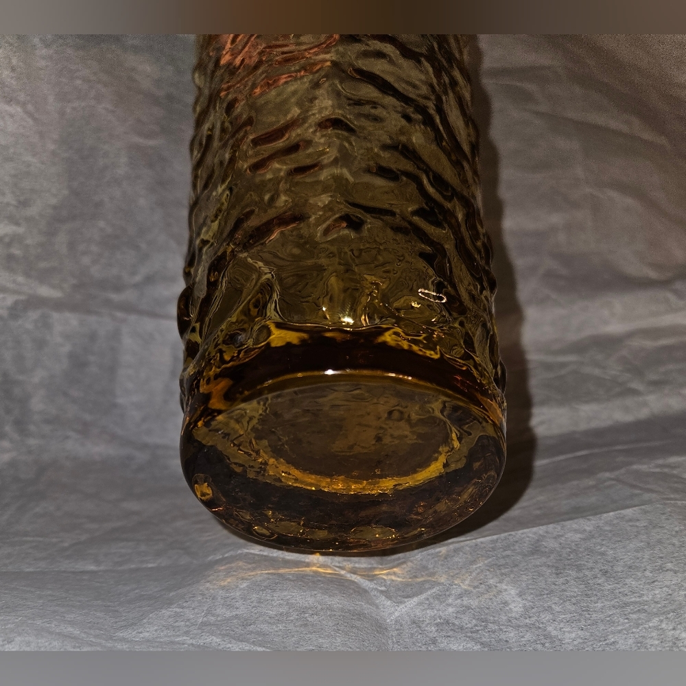 Vintage Anchor Hocking Amber Crinkle Tumbler - Picture 5 of 6